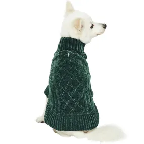 Cozy Dreams Dog Sweater in Dark Green