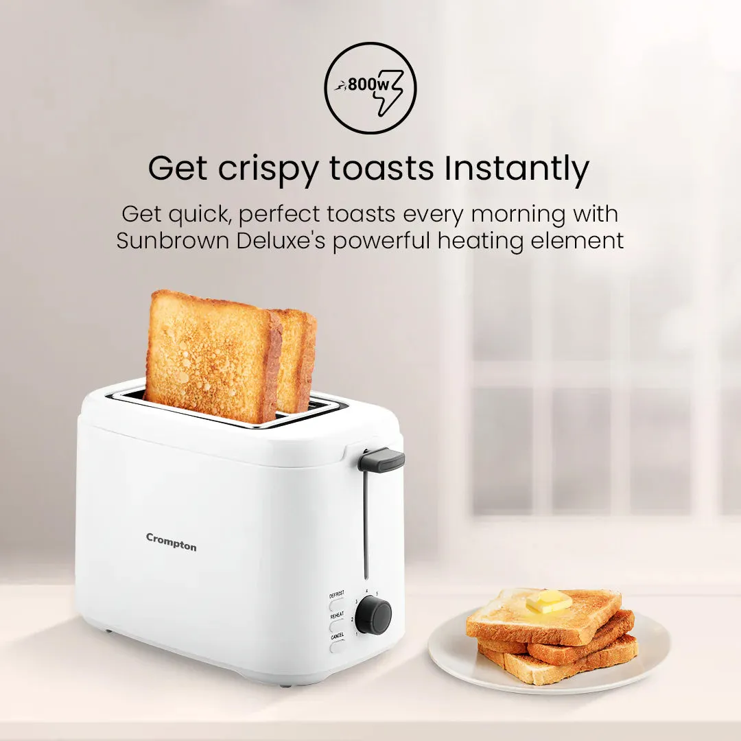 Crompton SunBrown Deluxe Pop-up Toaster 800W