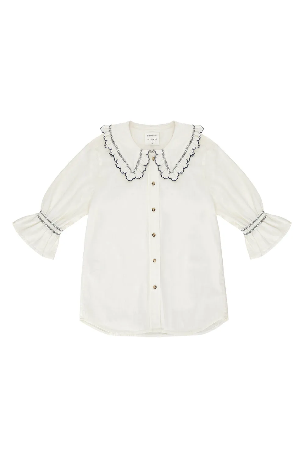 Daisy Blouse in Ecru Denim