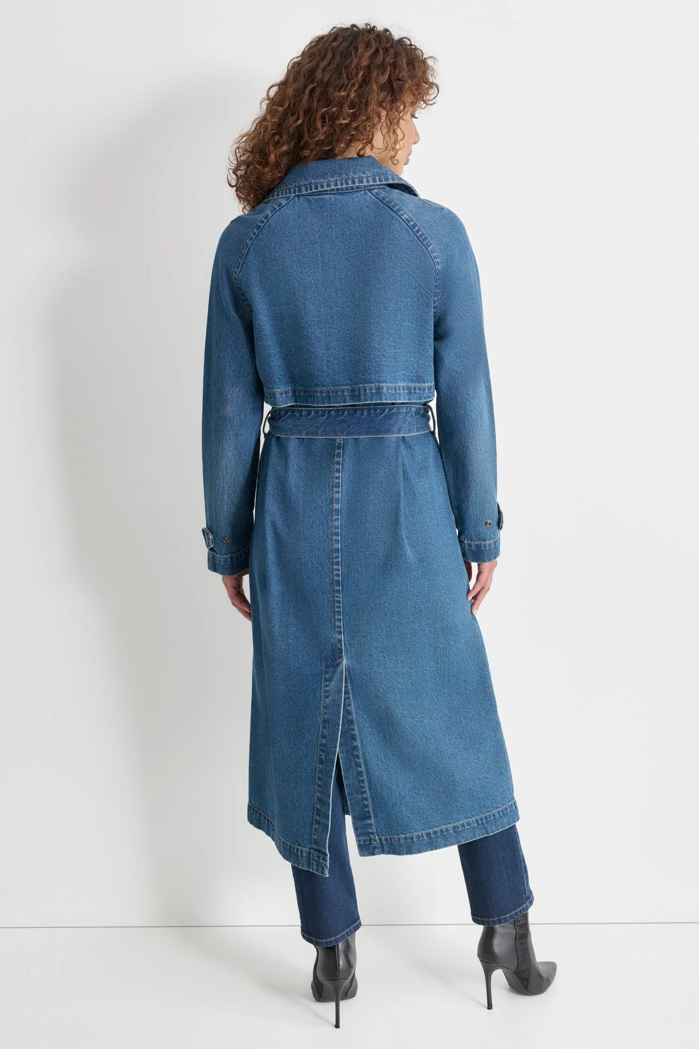 DENIM TRENCH COAT