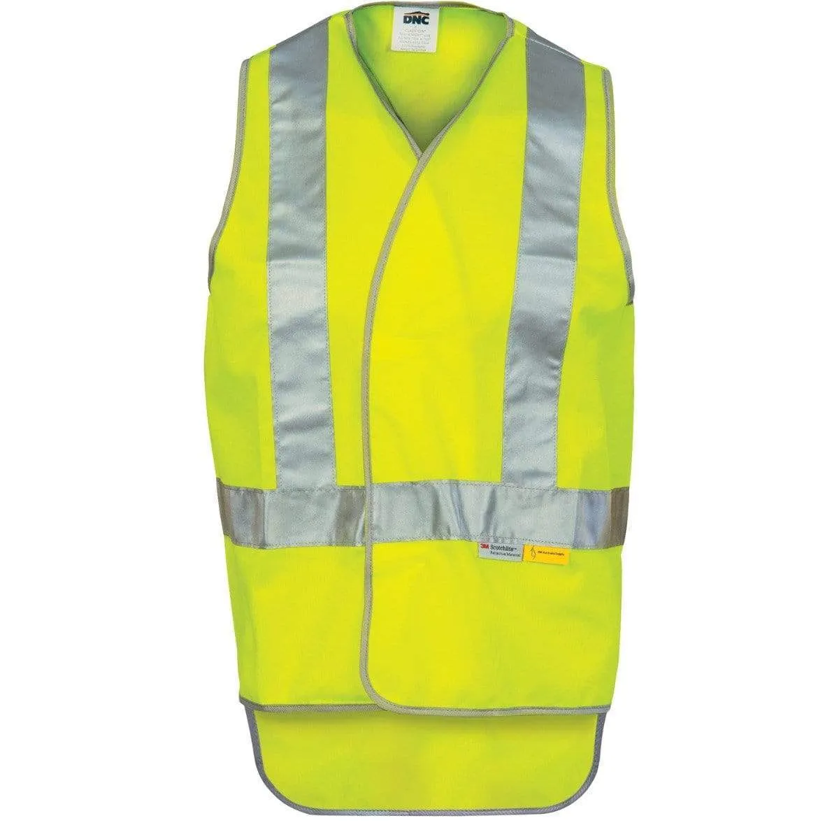 Dnc Workwear Day/night Cross Back Safety Vest With Tail - 3802