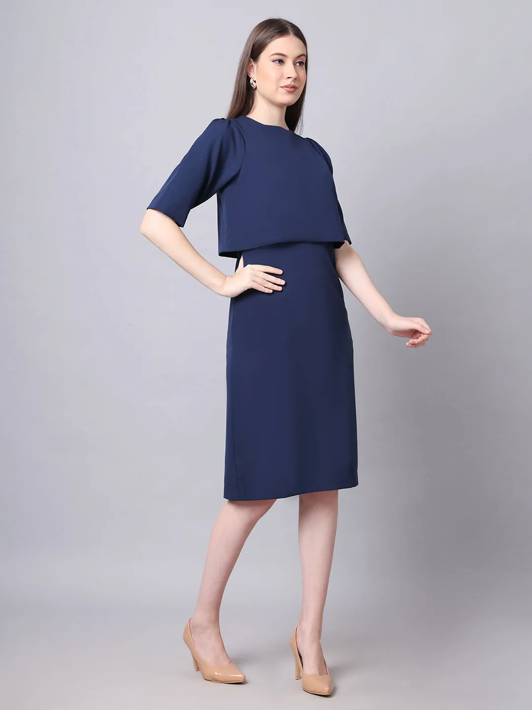 Exude Ethereal Oversize Top Dress (Navy)