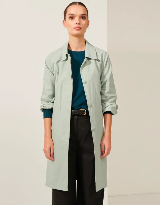 Focus Trench Coat Mist