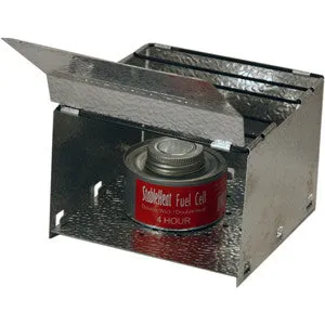 Fold Flat Aluminum Stove with 4 StableHeat 2-Wick Fuel Cells