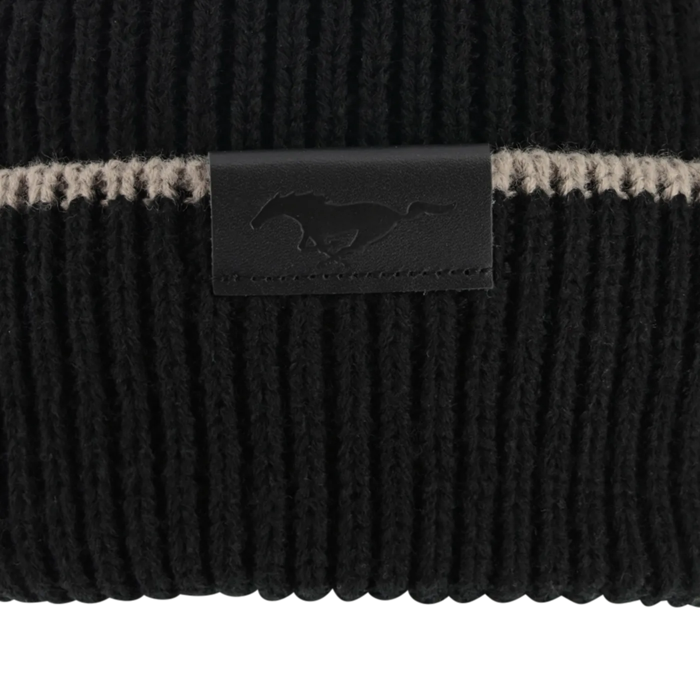 Ford Mustang Leather Patch Knit Hat