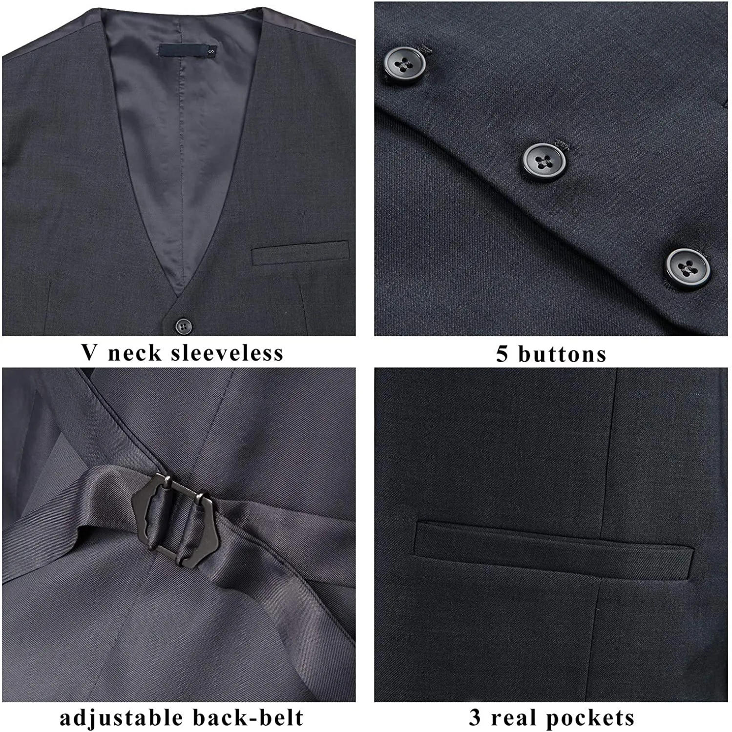 Formal Suit Vest - CHARCOAL