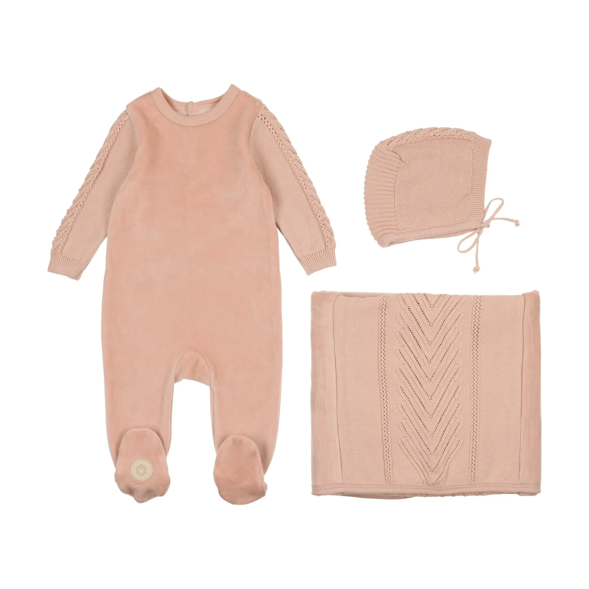 French Weave Layette Set