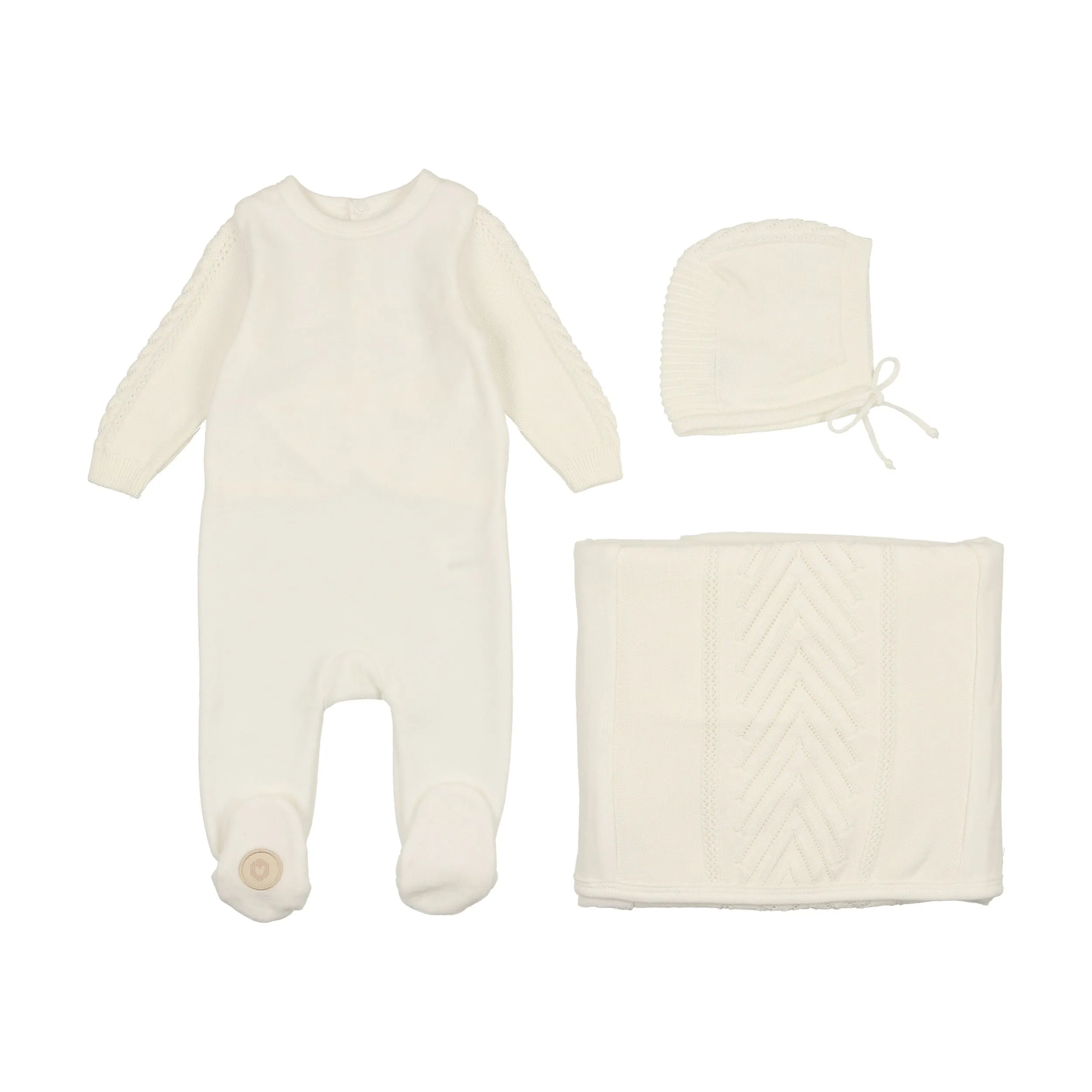 French Weave Layette Set