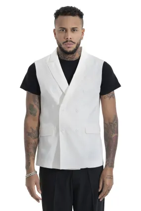 Giacca Uomo Gilet Doppio Petto Art. Gc04 Bianco