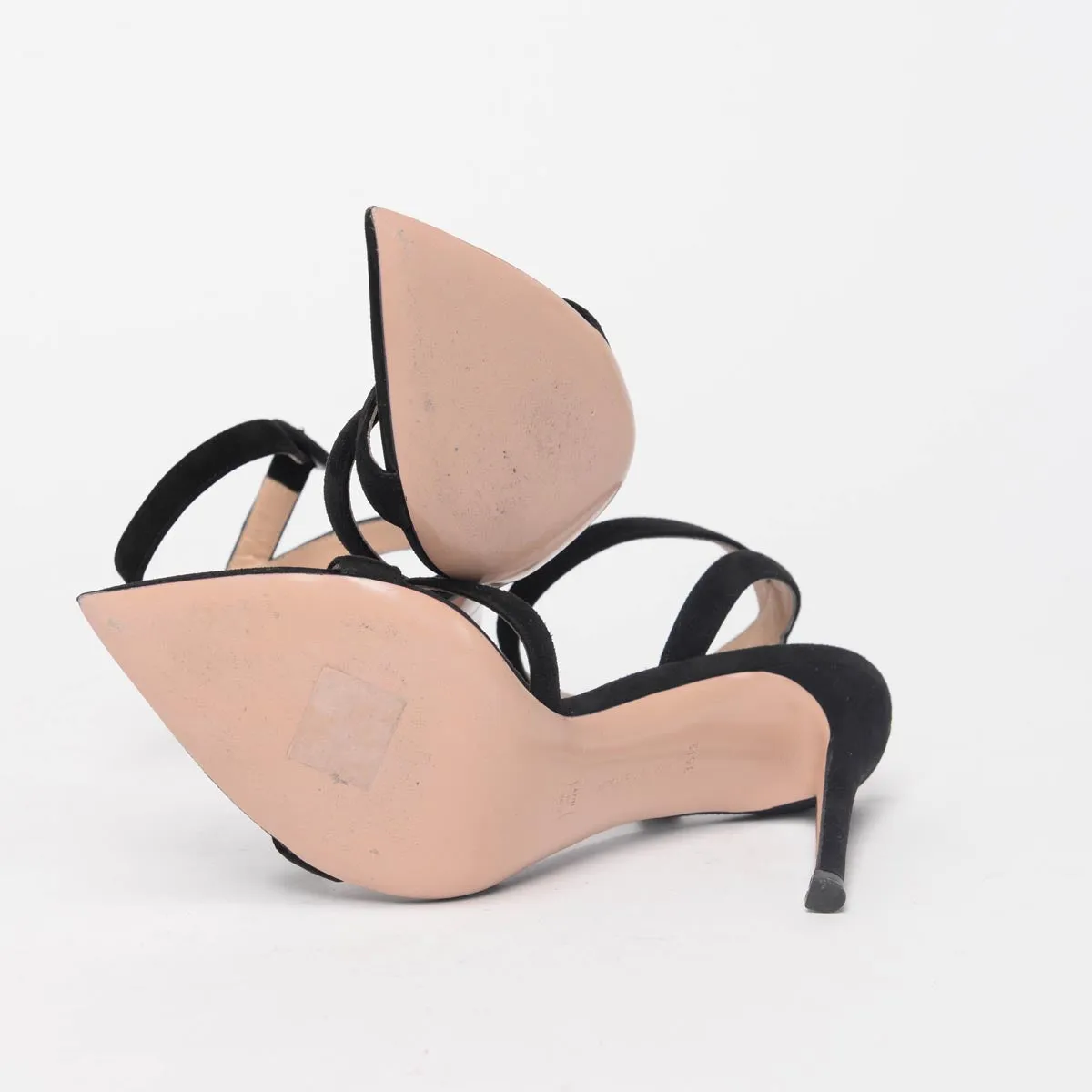 Gianvito Rossi Black Suede Alixia Sandals 36.5