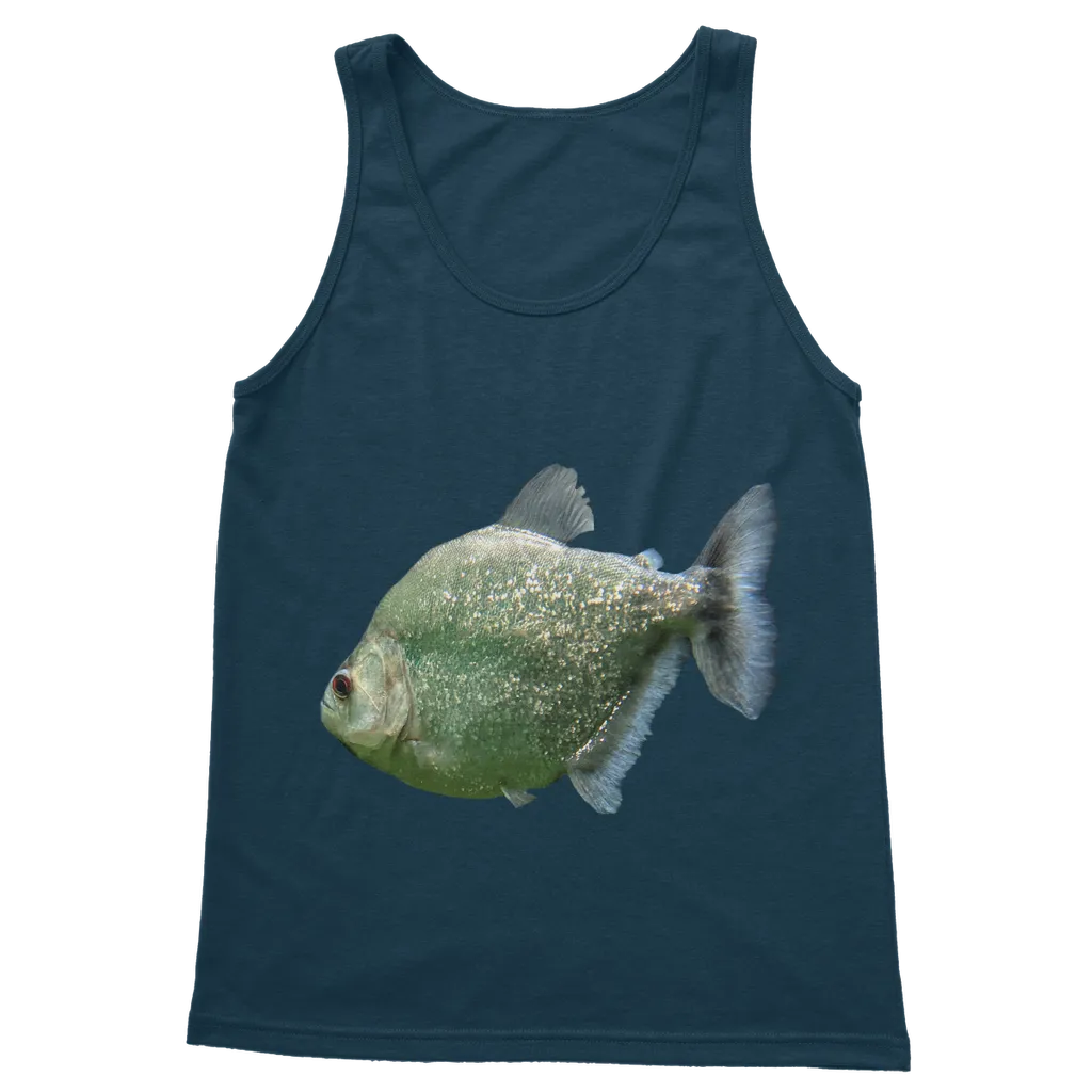 Glitter Green Fish Classic Adult Vest Top