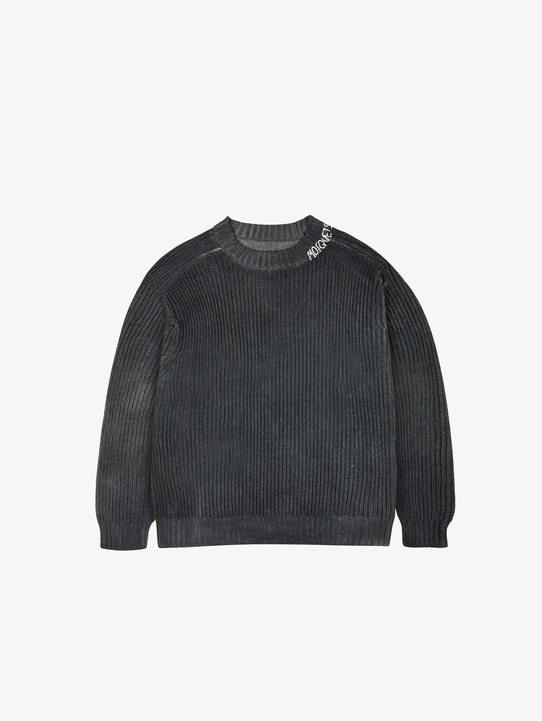 GREY VINTAGE WASHED KNIT SWEATER "MOSQUETS