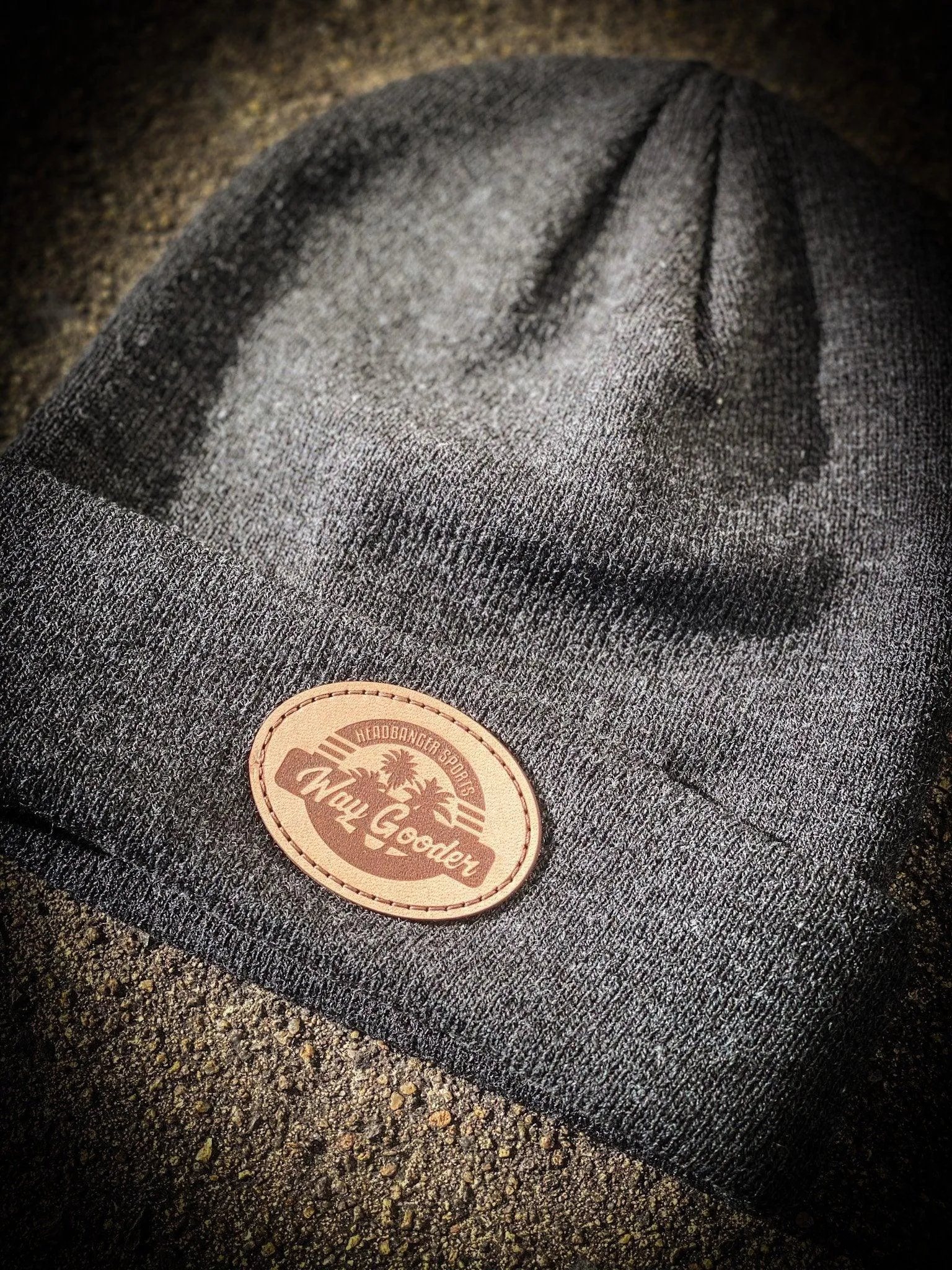 Headbanger Sports Way Gooder Leather Patch Beanies: Multiple Colors