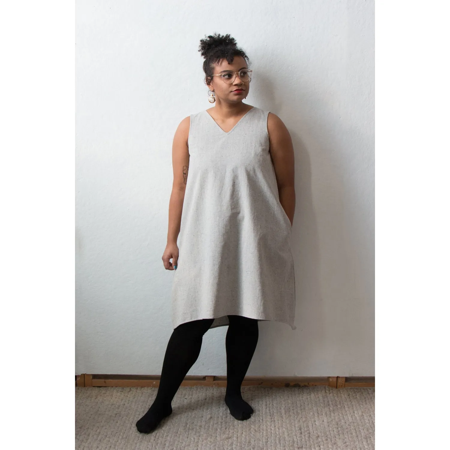 Henrietta Dress in Grey (XXS, XS, S, M, XL)