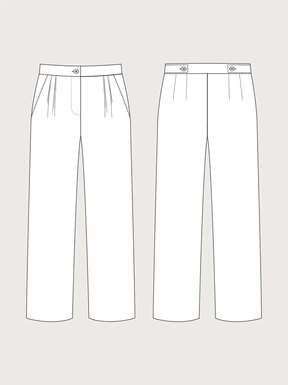 High-waisted Trousers