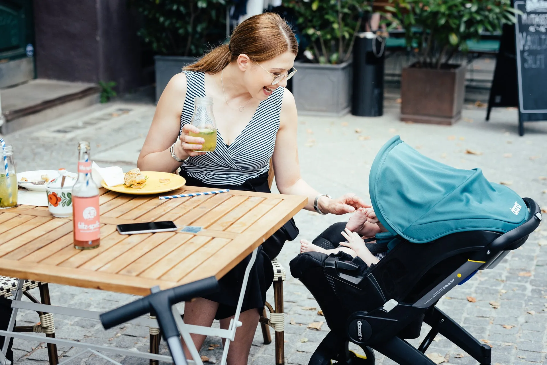 Infant Car Seat and Stroller with Base