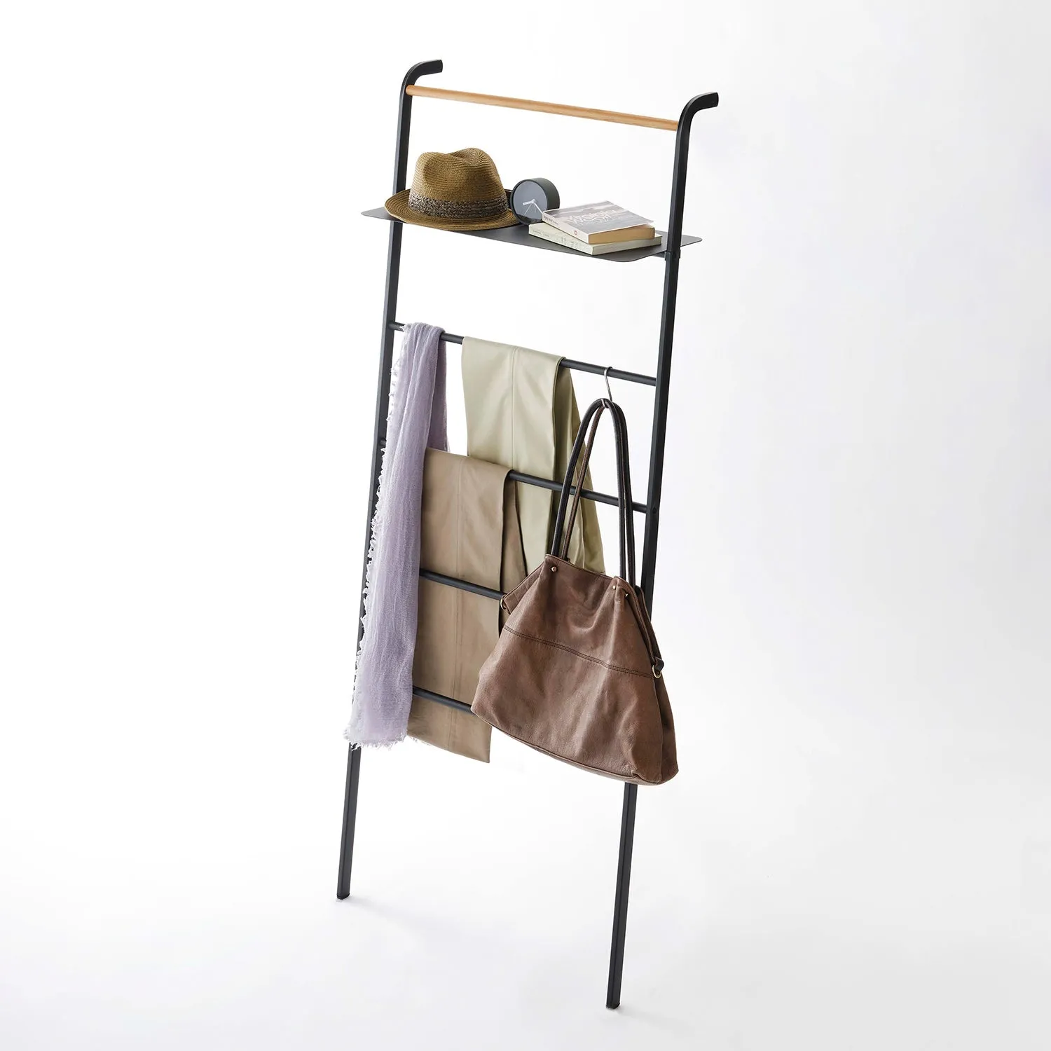 Leaning Ladder with Shelf