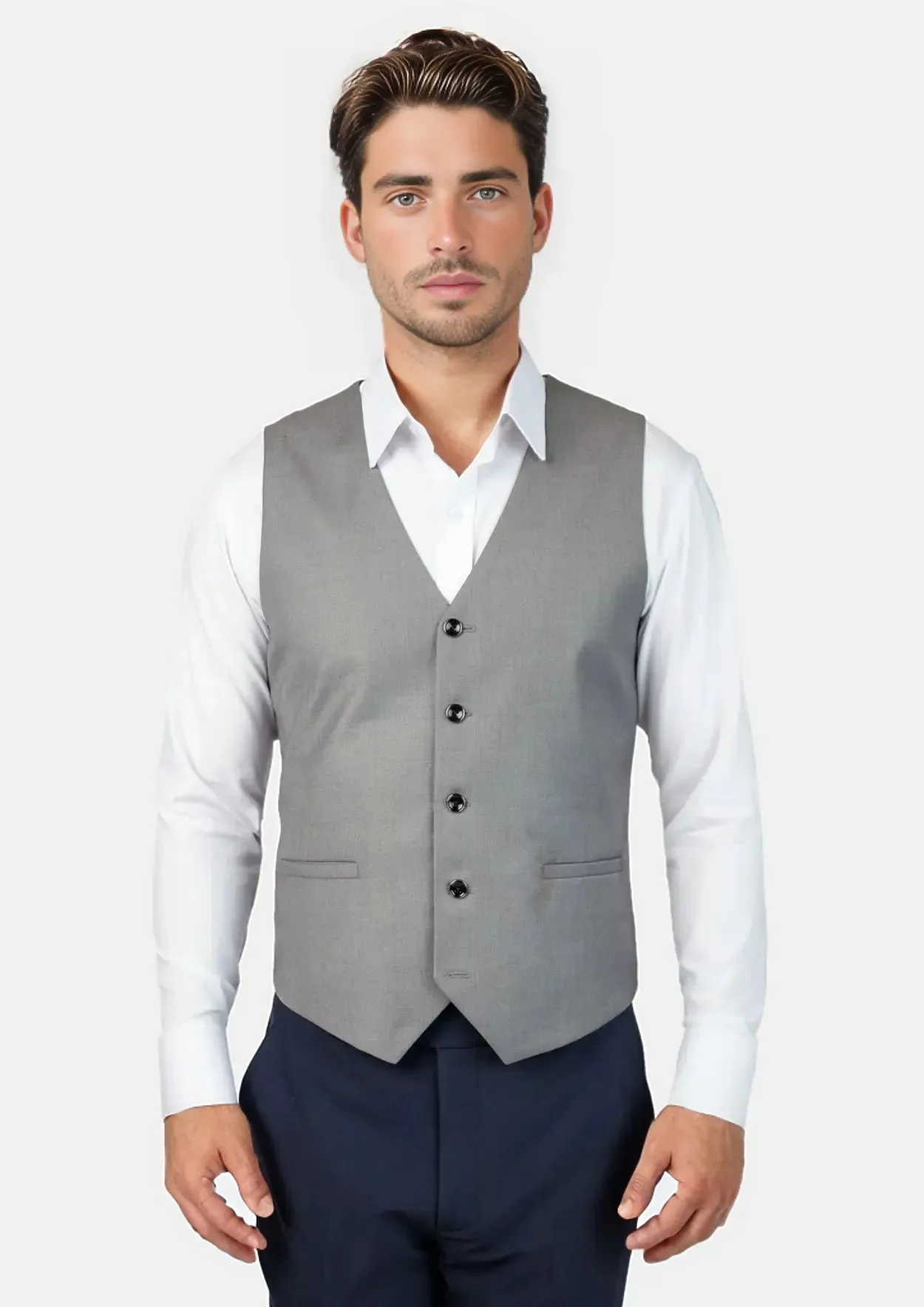 Light Grey Twill Vest