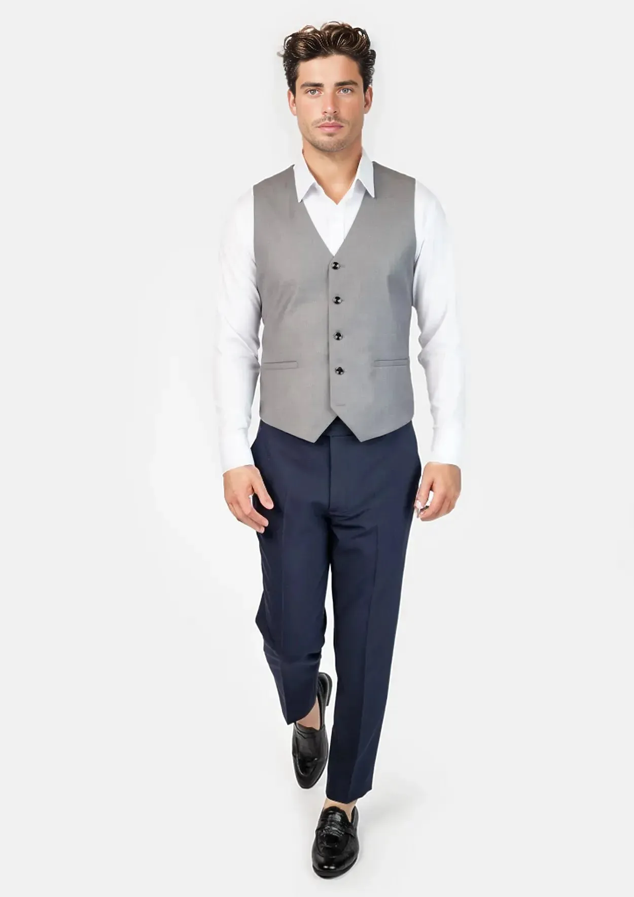 Light Grey Twill Vest