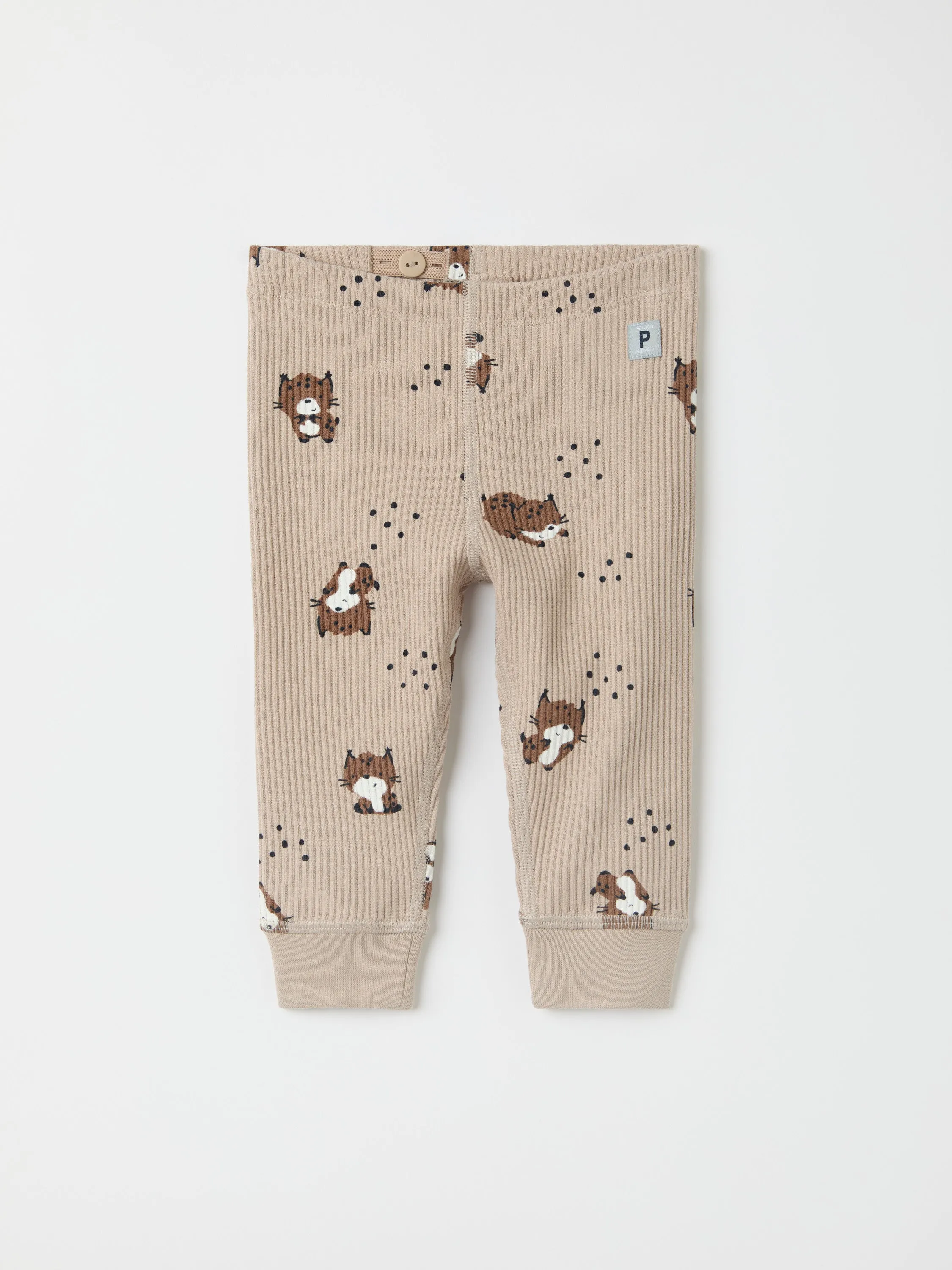 Lynx Print Baby Leggings