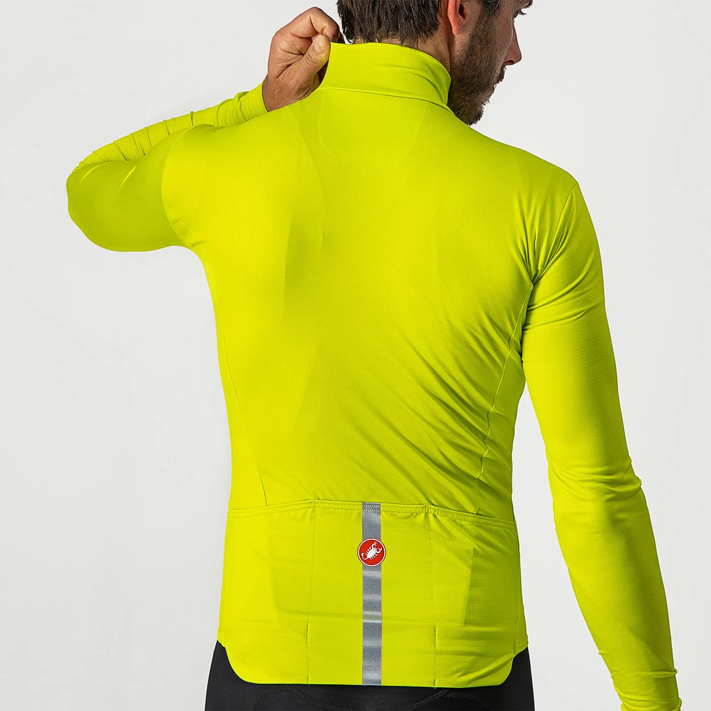 Maglia maniche lunghe Castelli Pro Mid - Giallo fluo