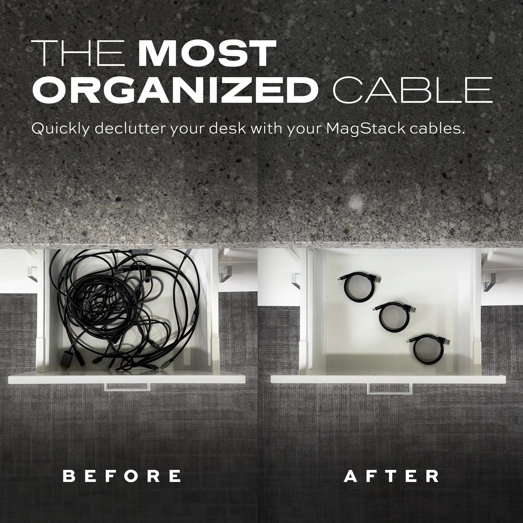 MagStack™ Cable | Tangle-Free Magnetic Nylon | Charge & Data Cable