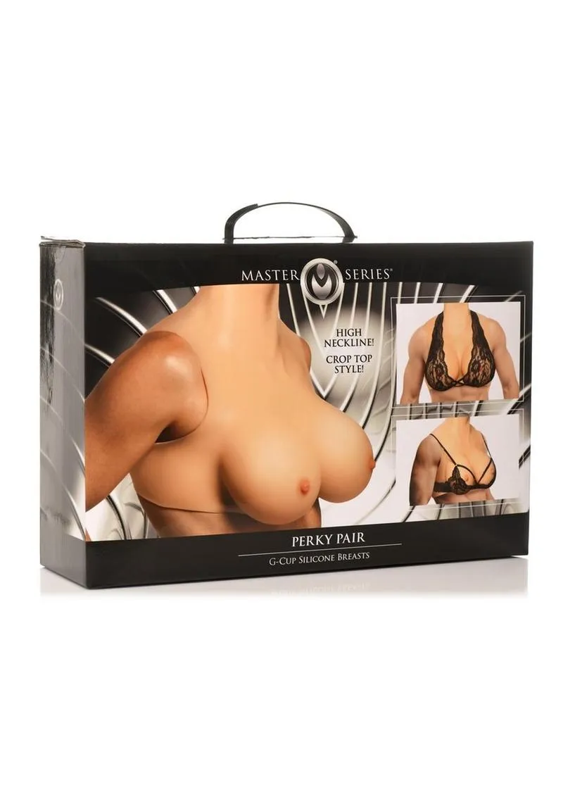 Master Series Perky Pair G-Cup Silicone Wearable Breast