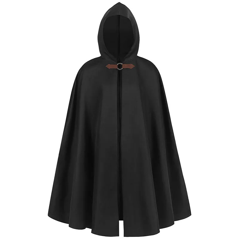 Medieval Knight Renaissance Medieval Priest Monk Robe-Hooded Cap Cloak