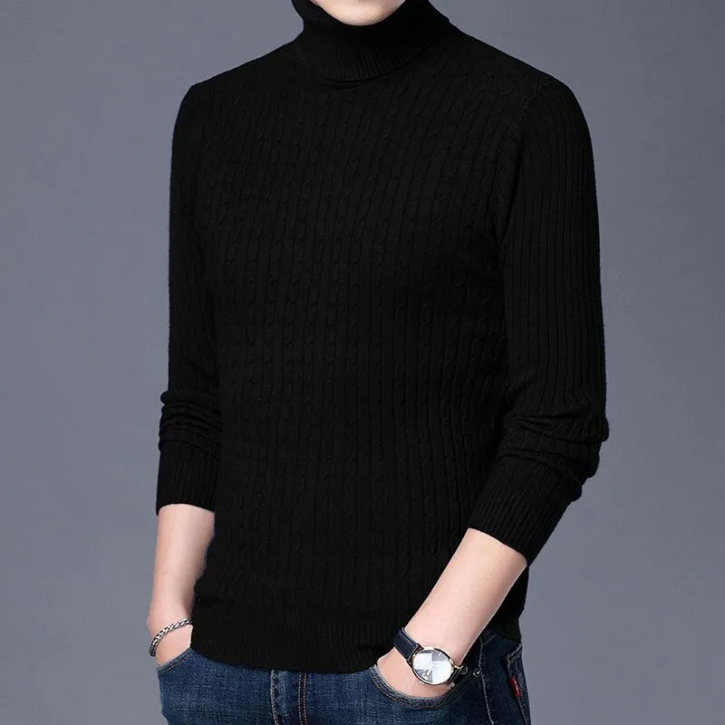 Men's Casual Knitted Turtleneck Sweater