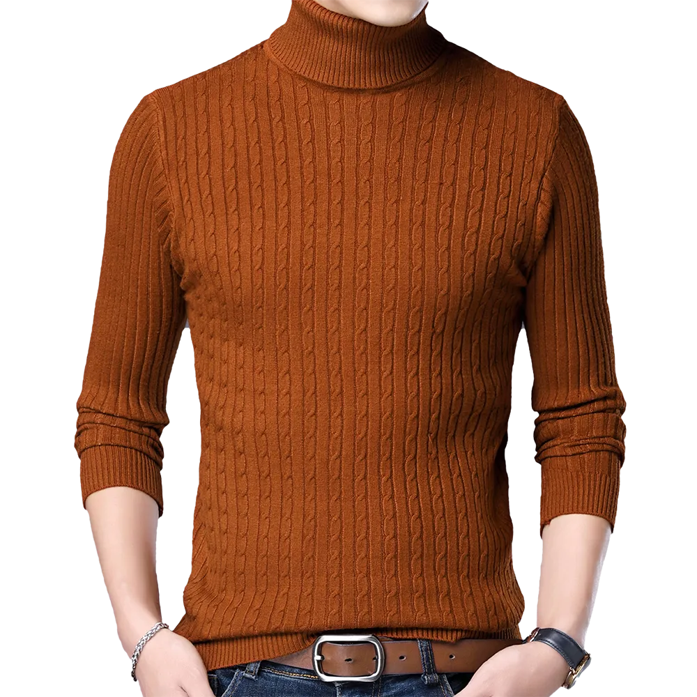 Men's Casual Knitted Turtleneck Sweater