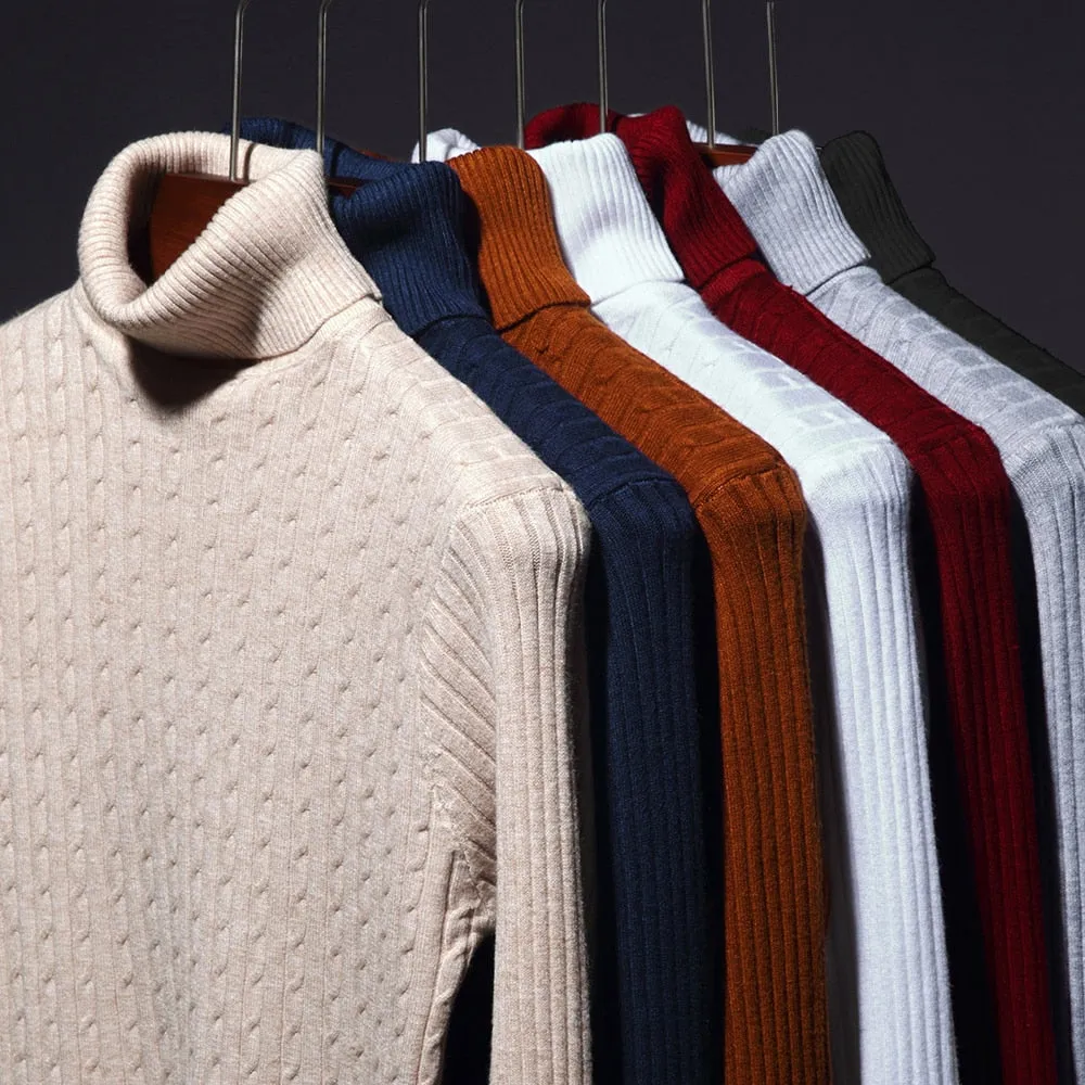 Men's Casual Knitted Turtleneck Sweater