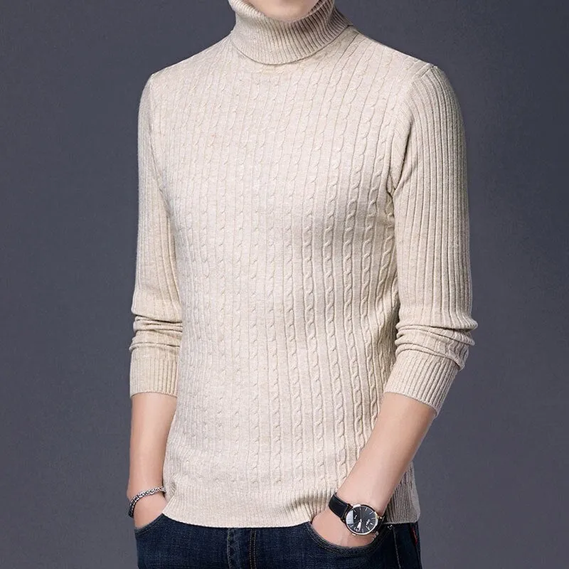 Men's Casual Knitted Turtleneck Sweater