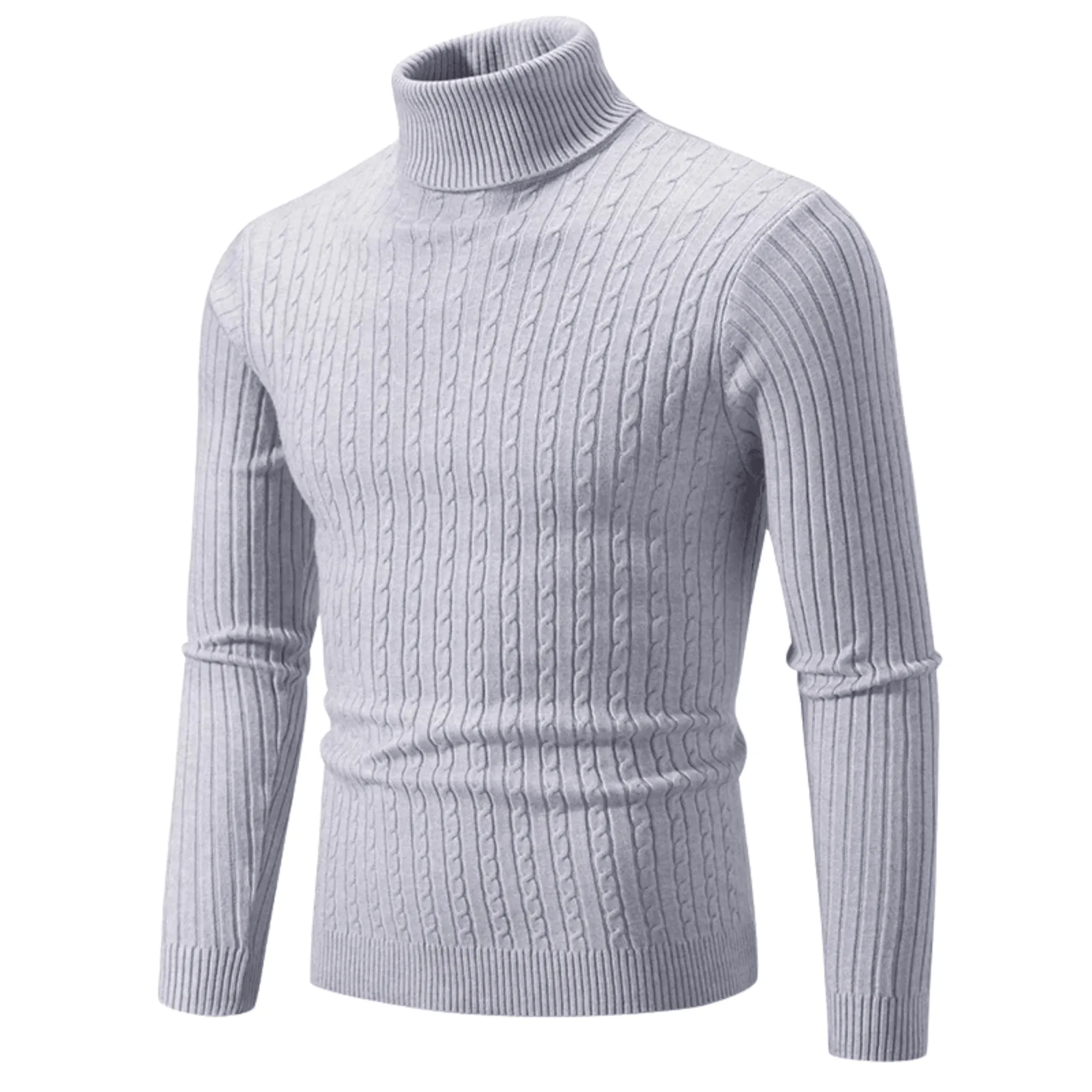 Men's Turtleneck Sweaters Solid Color Slim Fit Fashionable Pullover Mens Winter Outdoor Tops