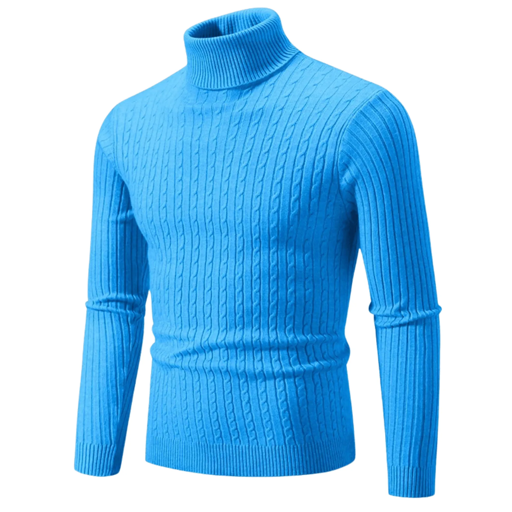 Men's Turtleneck Sweaters Solid Color Slim Fit Fashionable Pullover Mens Winter Outdoor Tops