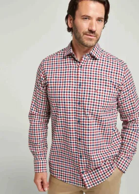 Michael brushed cotton shirt - red gingham