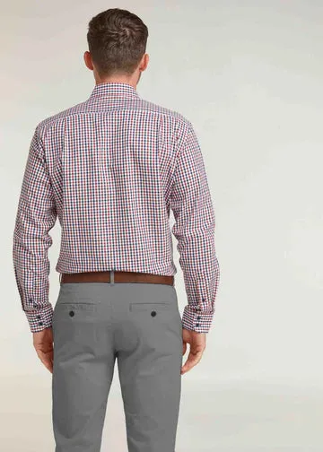 Michael brushed cotton shirt - red gingham