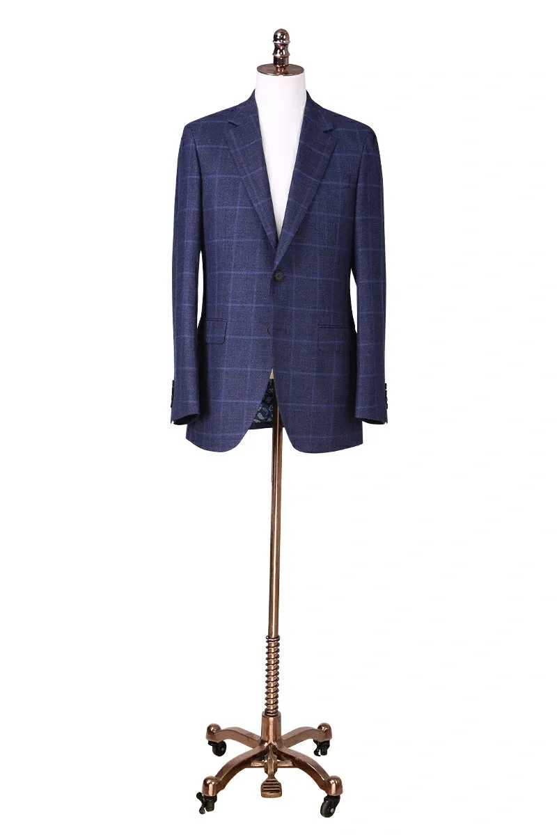 Milano Azure Plaid Sport Jacket