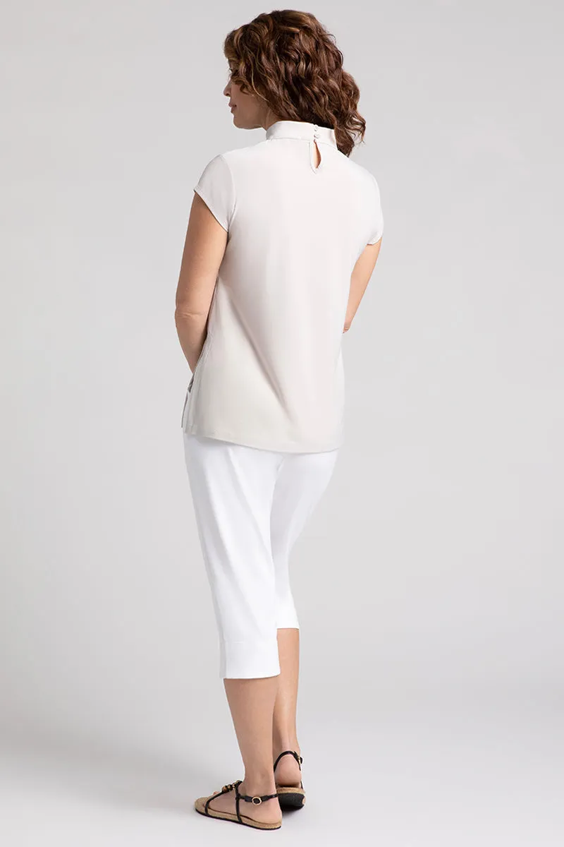 Mock Neck Top Relax | Cashew