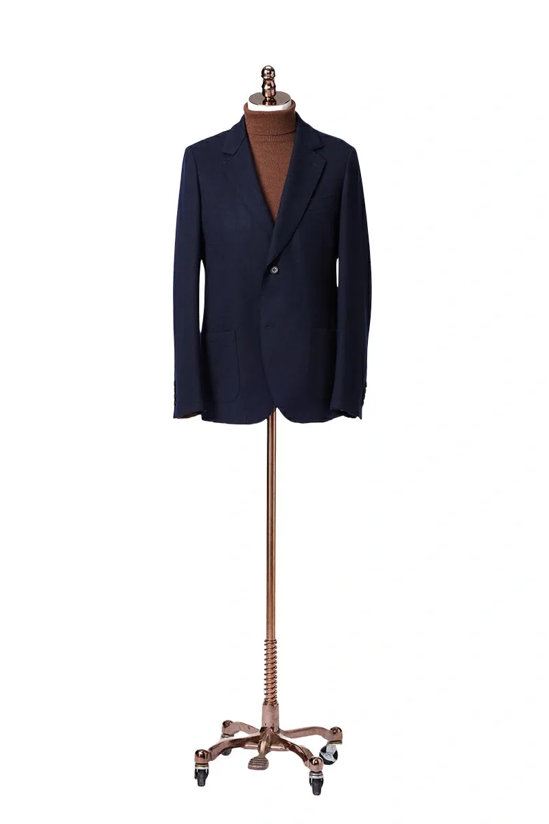 Monaco Navy Wool Blend Jacket