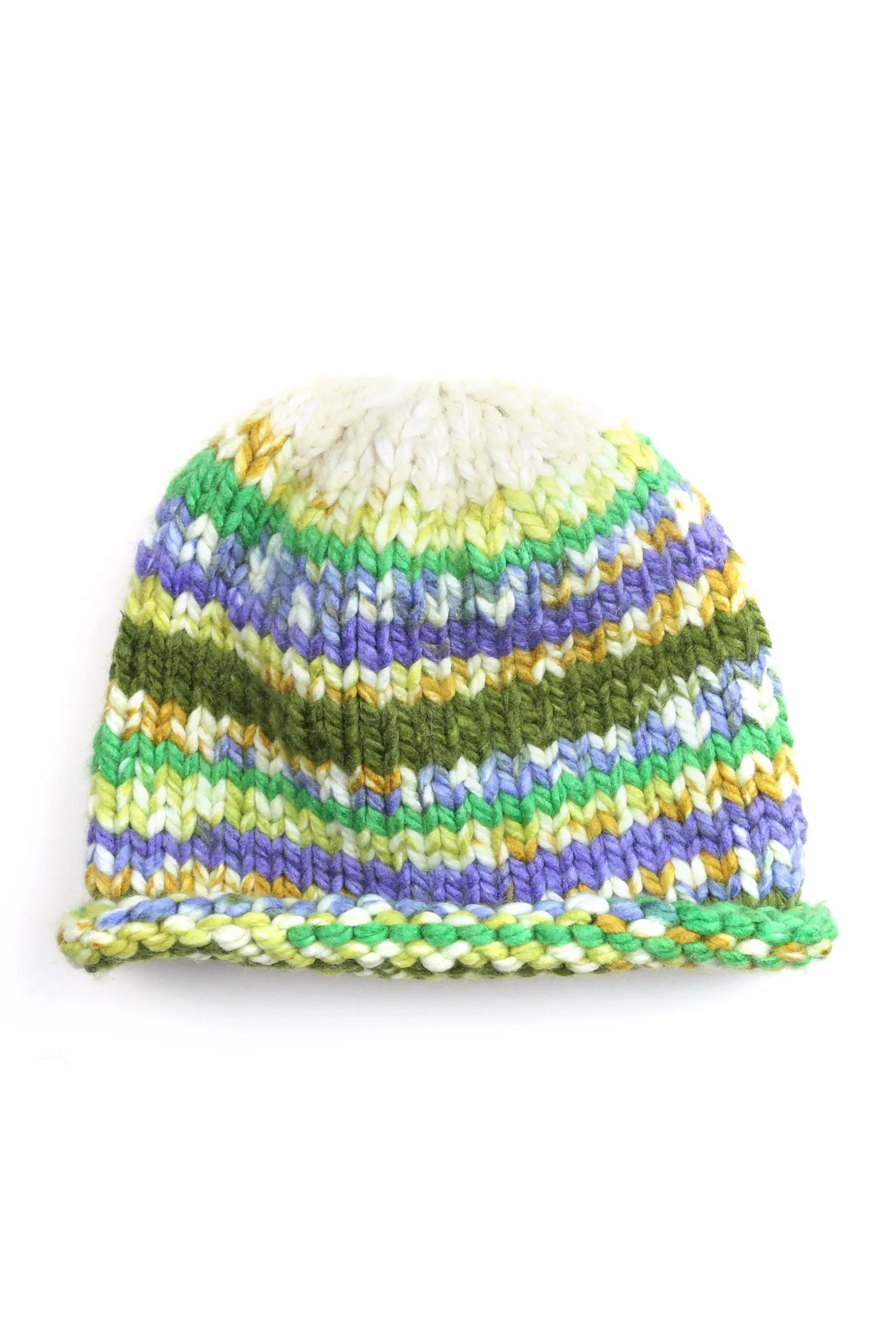 Multi Color Hand-Knit Hat