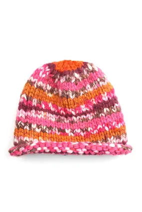 Multi Color Hand-Knit Hat