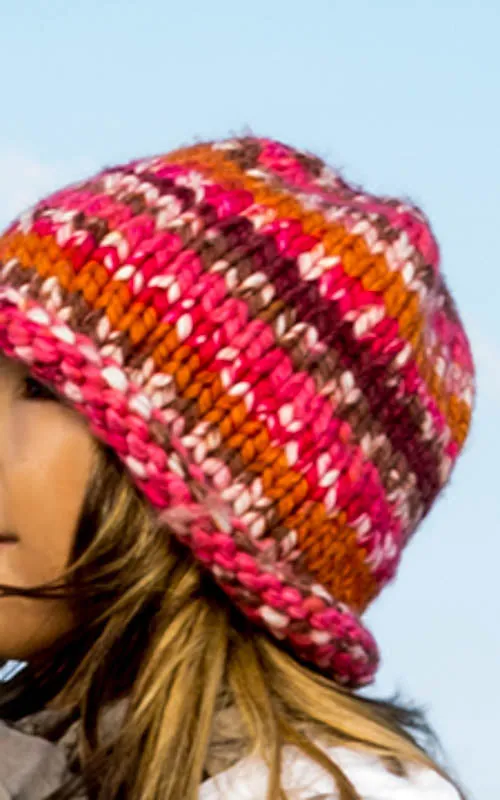 Multi Color Hand-Knit Hat