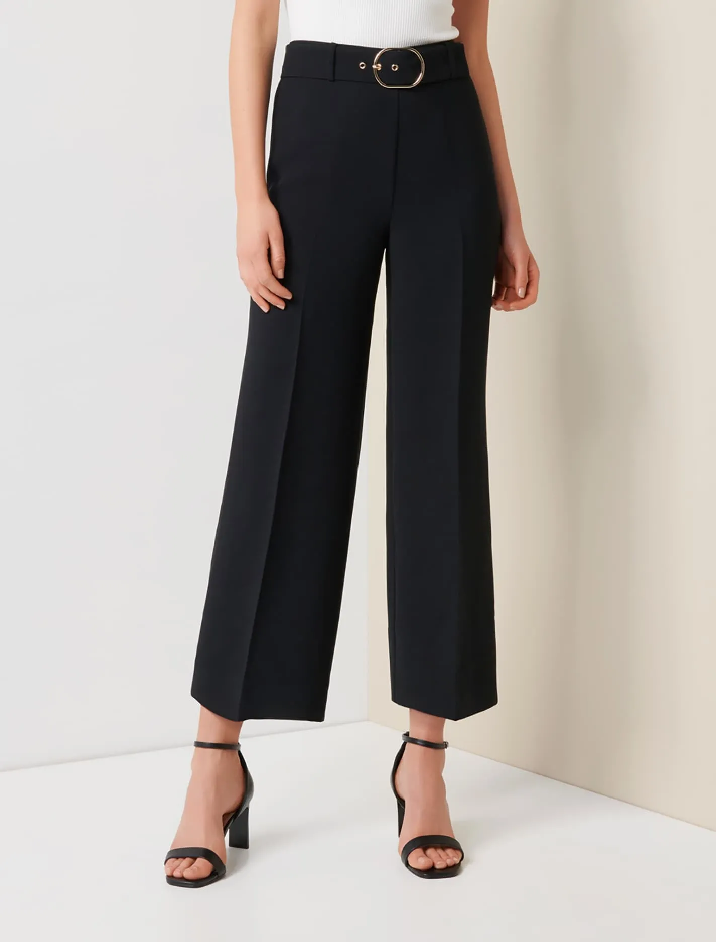 Nadine Petite Belted Culotte Pants