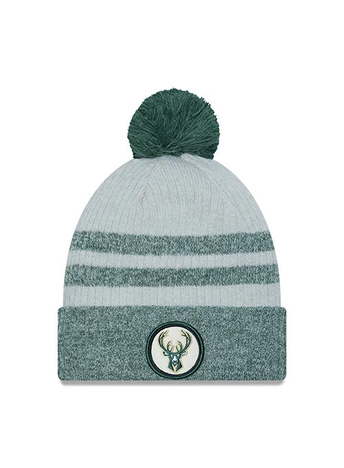 New Era Cuff Pom Patch Icon Milwaukee Bucks Knit Hat