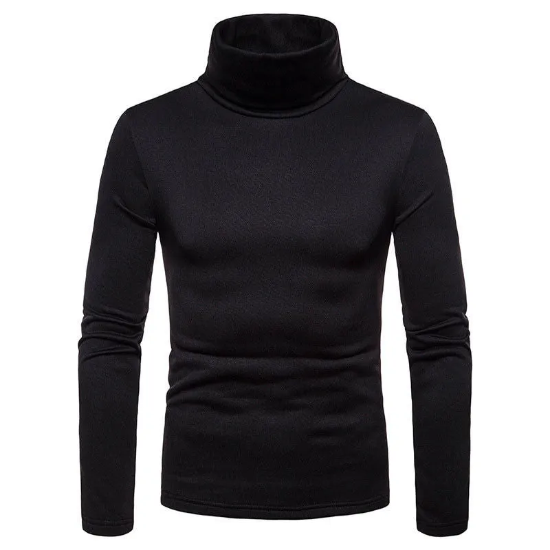 New Streetwear Men's Winter Warm Cotton High Neck Pullover Jumper Sweater Tops Mens Turtleneck Fashion