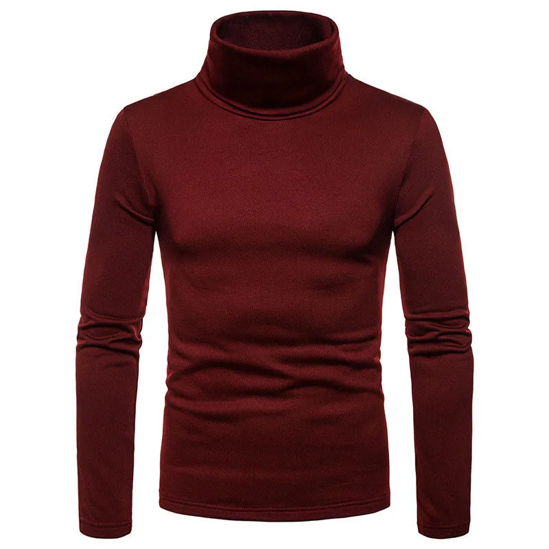 New Streetwear Men's Winter Warm Cotton High Neck Pullover Jumper Sweater Tops Mens Turtleneck Fashion