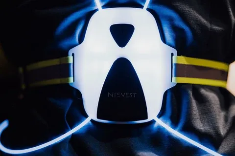 NiteVest Safety LED Reflective Rechargeable Vest with Chest Light