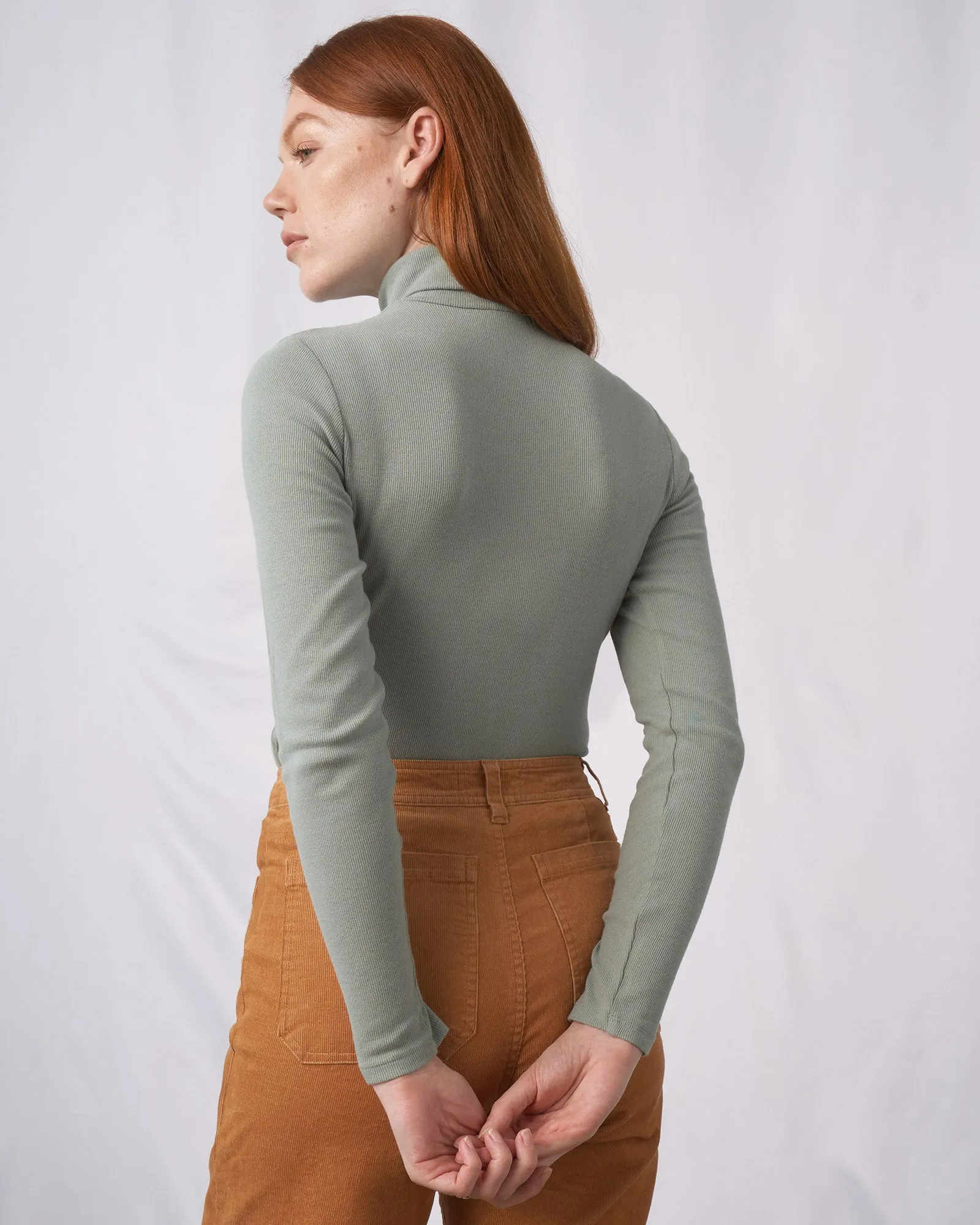 Organic Ribbed Turtleneck