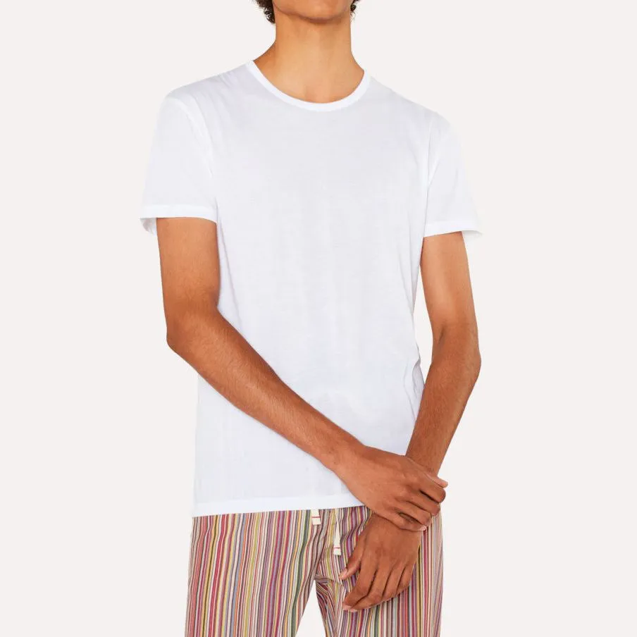 Paul Smith - Men's Crew Neck Pima Cotton Short Sleeve Vest in White