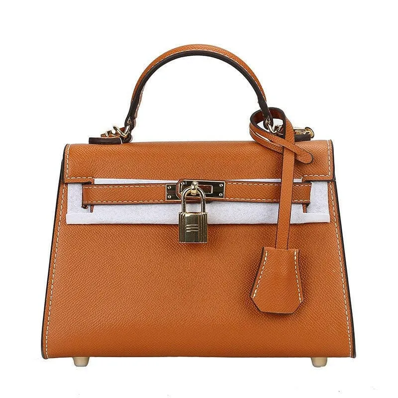 Pleasures and Sins Palm Pattern Handbag with Small Padlock Detail